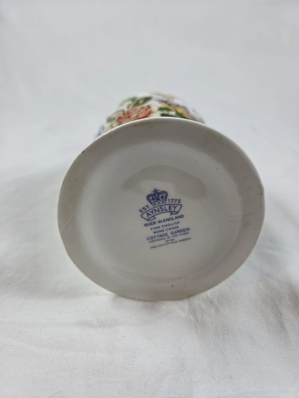 Aynsley Cottage Garden Floral Bone China Vase 9